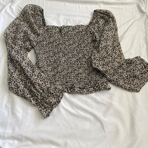 Long Sleeved Ruched Crop